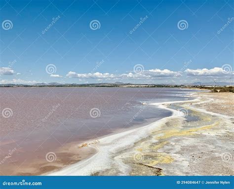 Pink Lake, Salina De Torrevieja, Spain Stock Image - Image of lake ...