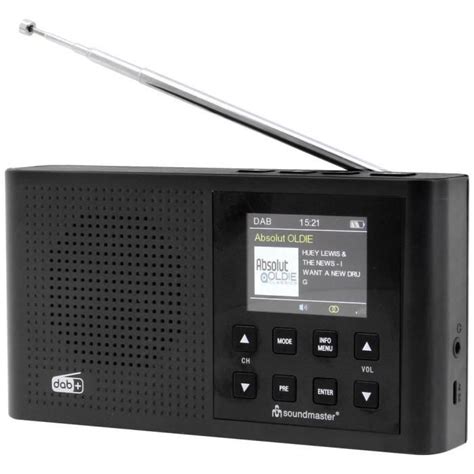 Soundmaster Dab Sw Radio De Poche Dab Fm Dab Fm Rechargeable Noir