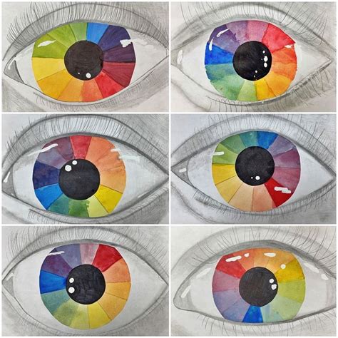 color wheel  eyes color wheel art lesson color wheel art projects