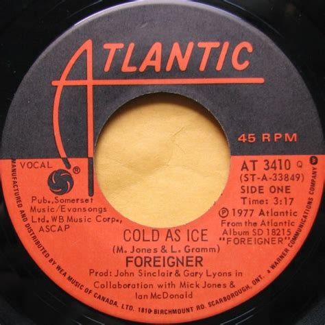 Foreigner - Cold As Ice (1977, Vinyl) | Discogs