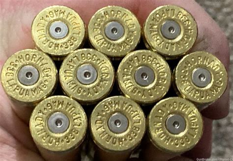 338 Lapua Mag Once 1x Fired Brass Hornady Headstamp 100 Pcs Reloading Brass At