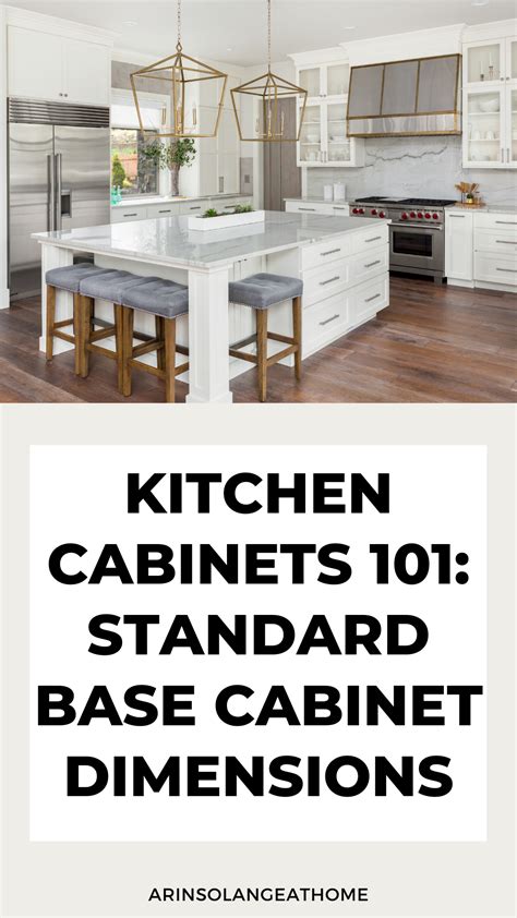 Standard kitchen base cabinet dimensions cabinets 101 – Artofit