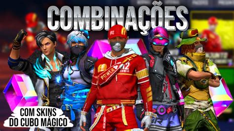 MELHORES COMBINAÇÕES DE ROUPAS NO FREE FIRE COMBINAÇÕES SKINS DO