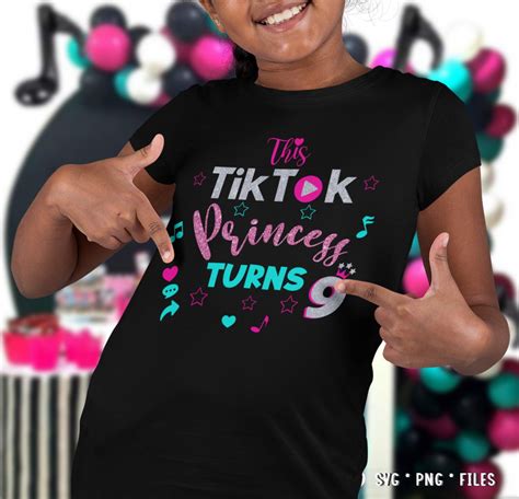 Tik Tok Birthday Princess Svg