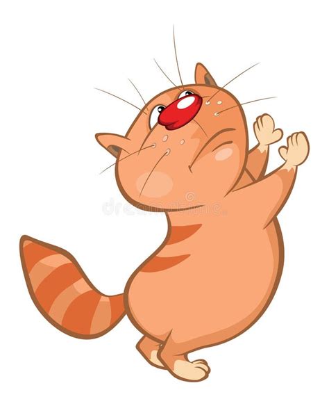 Vector Illustration Of A Cute Cat Cartoon Character Stock Vector Illustration Of Cute