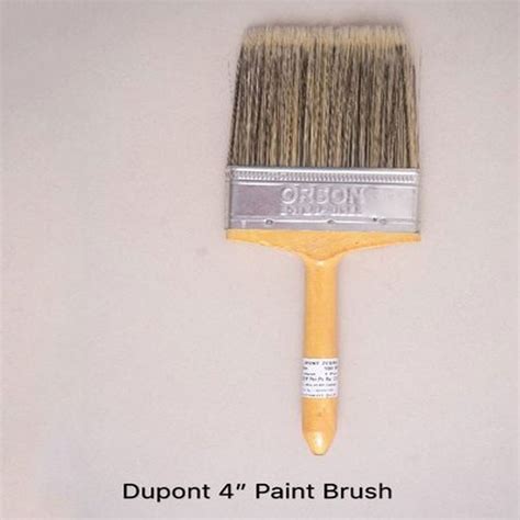 Wooden Brown 4 Inch Dupont Flat Paint Brush For Wall Painting At Rs