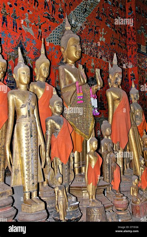 Buddha Statue Vat Xieng Thong Temple Luang Prabang Laos Stock Photo