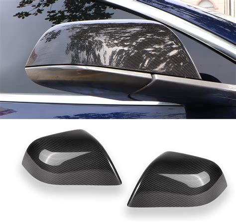 Amazon Peslive Tesla Model Y Side Mirror Cover Real Carbon Fiber