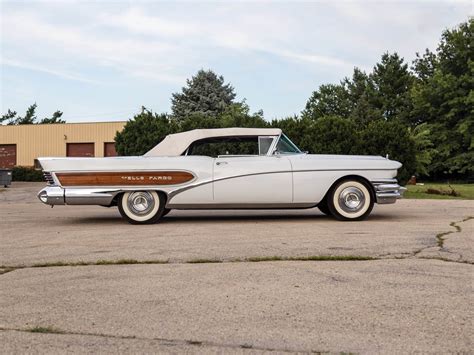 1958 Buick Limited Glacier White Convertible ‘wells Fargo Factory