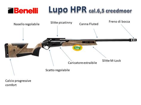 Benelli Lupo Hpr B E S T Cal Creedmoor Armi Lunghe Caccia Tiro