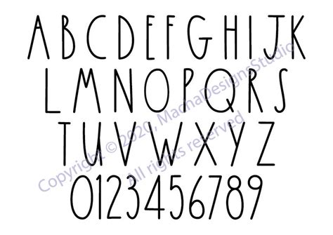 Farmhouse Font Svg Alphabet Svg Rae Dunn Font Etsy Australia