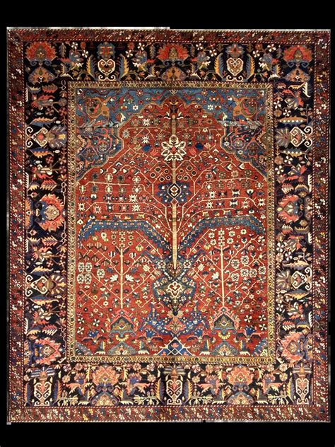 Antique Persian Bakhtiari X Handmade Area Rug