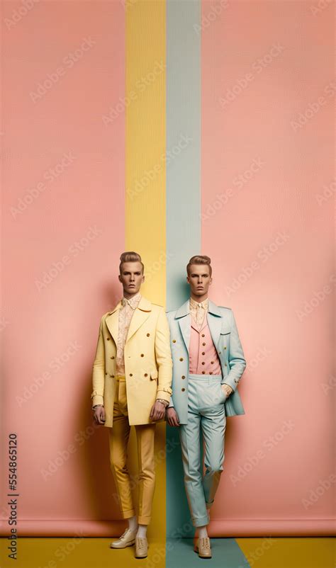 Fashionable Modern Gay Couple In Love Supermodels The Old Fashioned
