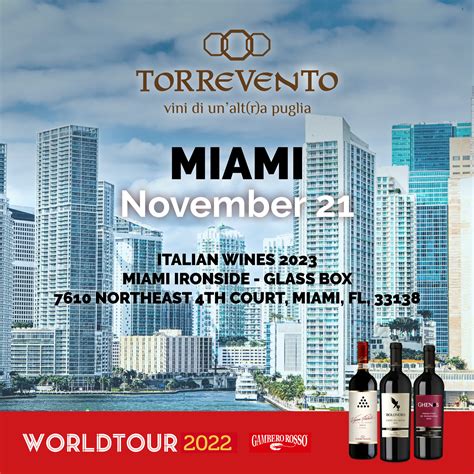 Torrevento A Miami Con Gambero Rosso CANTINE TORREVENTO SRL