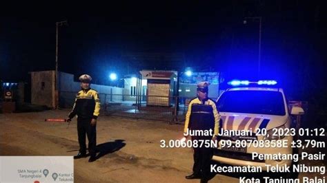 Satlantas Polres Tanjungbalai Laksanakan Patroli Dan Penjagaan Malam