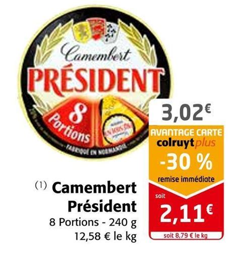 Promo Pr Sident Camembert Chez Colruyt