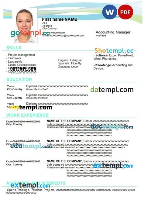 creativity resume Word and PDF download template – GOTEMPL – templates ...