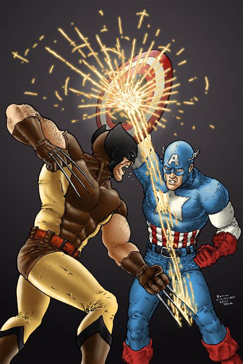 Wolverine Vs Captain America By RamonVillalobos On DeviantArt