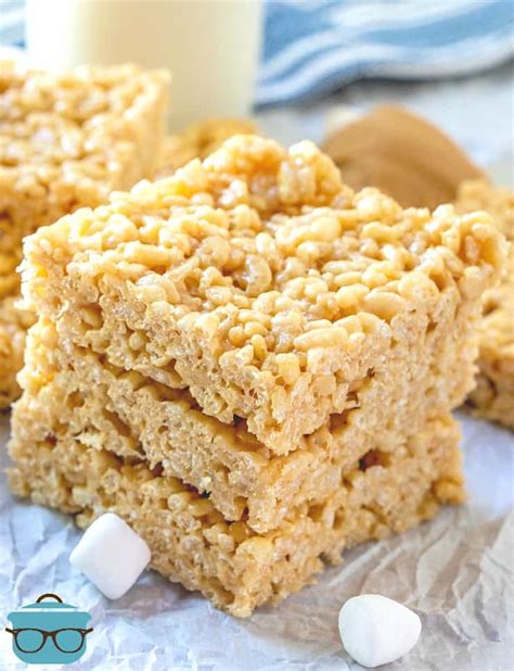 Peanut Butter Rice Krispies Treats - The Country Cook