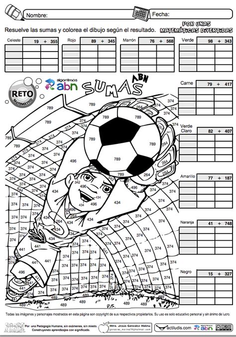 Sumas Con El Mundial De Futbol Actiludis