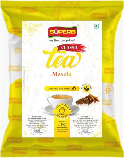 Brown Powder 1kg Superb Classic Masala Tea Premix Packaging Type Plastic Packet At Best Price