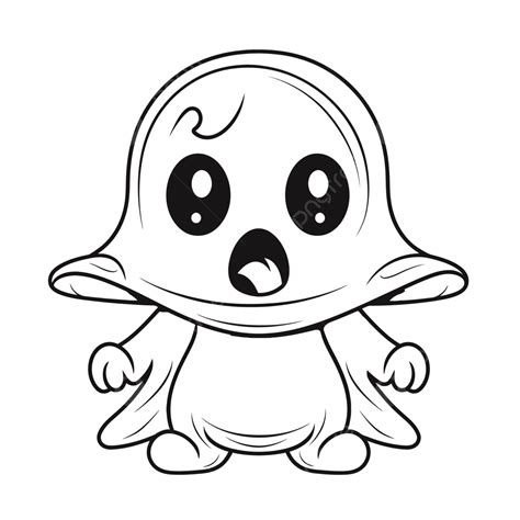 Dibujo De Niño Fantasmal Ilustración Halloween Fantasma Páginas Para