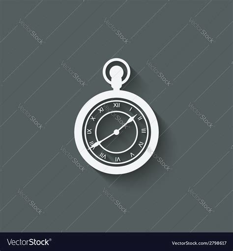 Pocket watch design element Royalty Free Vector Image