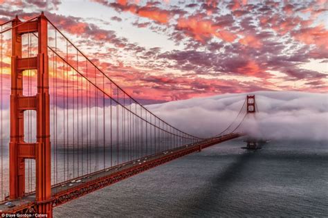 Bridge To Nowhere Stunning Images Of Heavy Fog Surrounding San