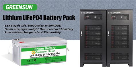 China Greensun Lifepo Battery Pack Deep Cycle Lithium Ion Battery V