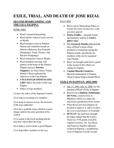 SOLUTION: Final exile trial and death of jose rizal - Studypool