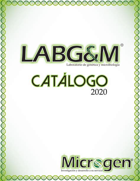 Pdf Laboratorio De Gen Tica Y Microbiolog A Cat Logo Pdfslide Net