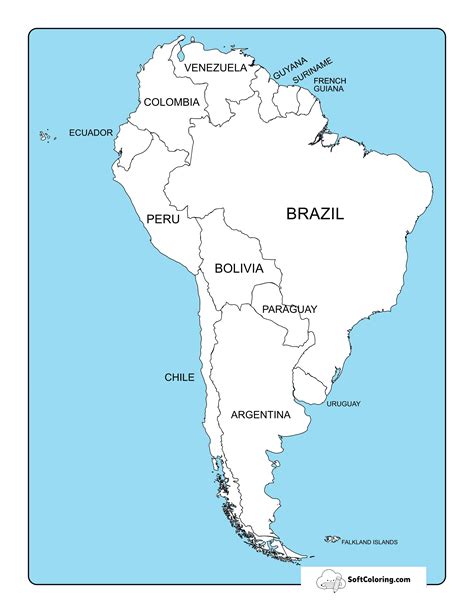 blank map  south america coloring pages  pdfs