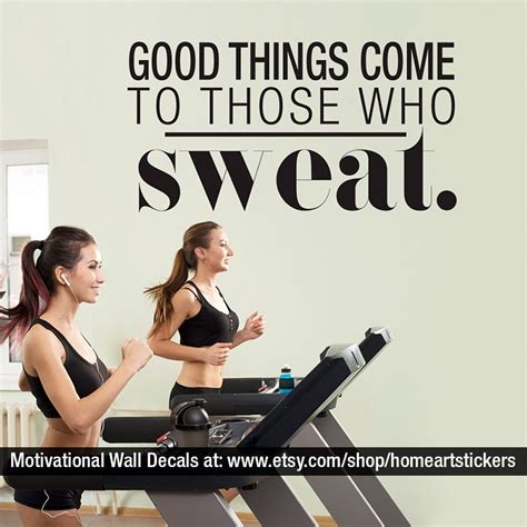 Sweat Gyms Fitness Stickers Wall Art Decal Exercise Etsy