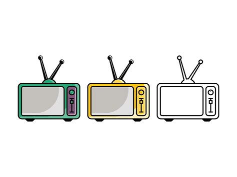 retro tv graphic design with several colors suitable to complement the ...