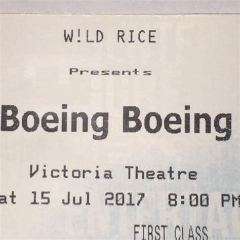 Boeing Boeing Play Tickets, Tickets & Vouchers, Event Tickets on Carousell