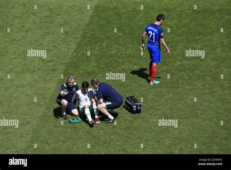 Republic Irelands Shane Long Receives Treatment Fro Hi Res Stock