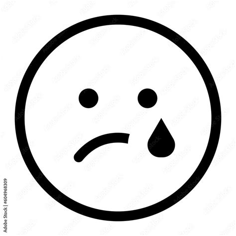 Sad Tear Emoji Stock Vector | Adobe Stock