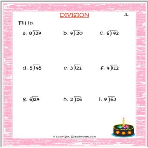 Grade 7 Long Division Worksheets