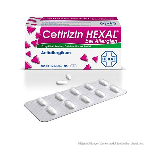 Cetirizin HEXAL Bei Allergien 10 Mg Filmtabletten Shop Apotheke