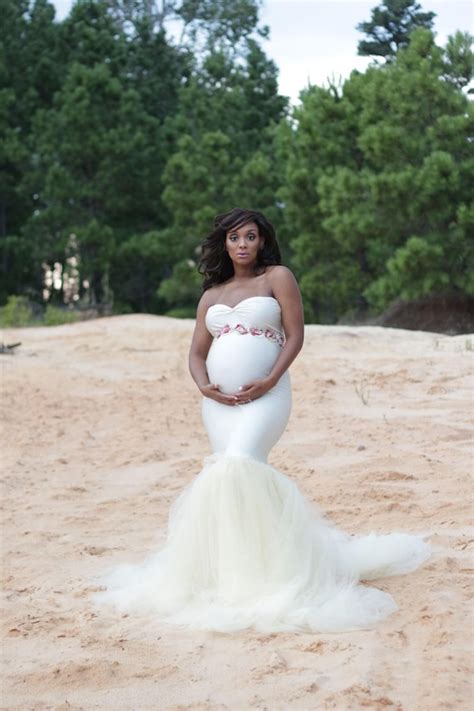 Mermaid Maternity Gown Maternity Dress Strapless Gown Tulle