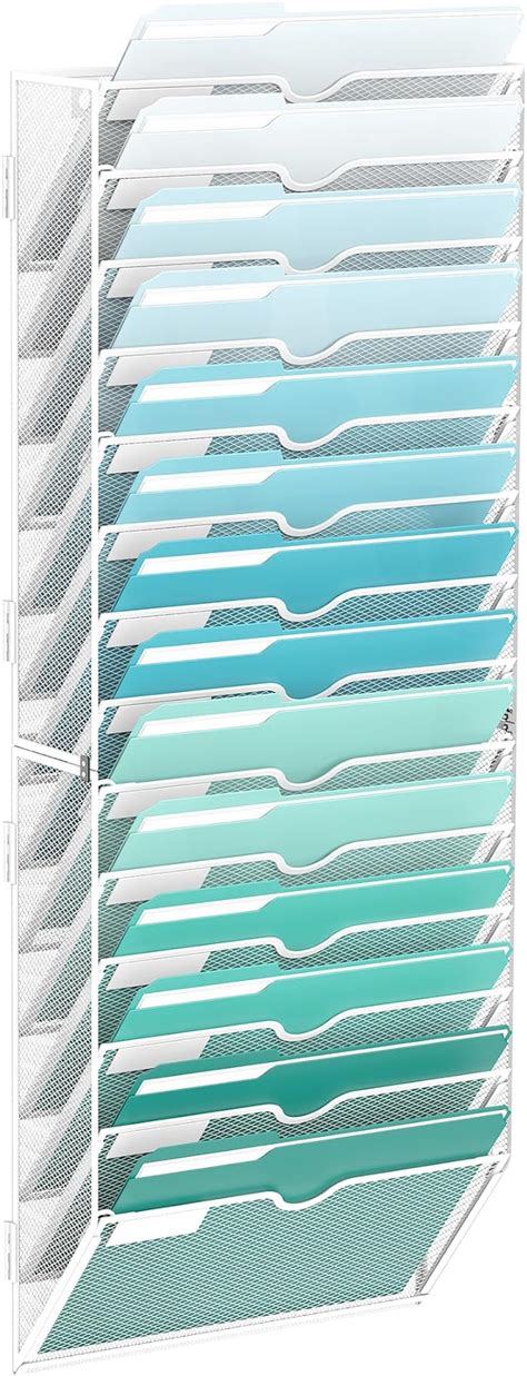 Amazon SUPEASY 14 Tier Wall File Organizer Mesh Hanging File