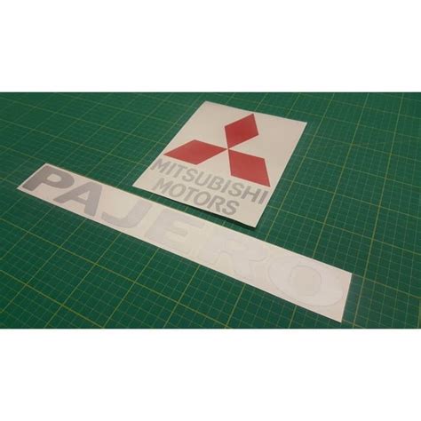 Jual Sticker Stiker Pajero Sport Mitsubishi Motors Pcs Shopee Indonesia