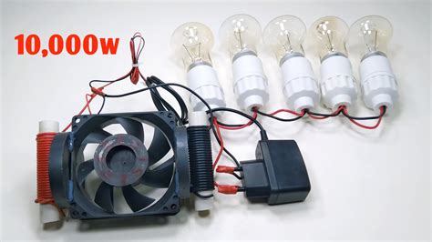 Self 10000w Into 220v Computer Fan Free Electricity Generator Use