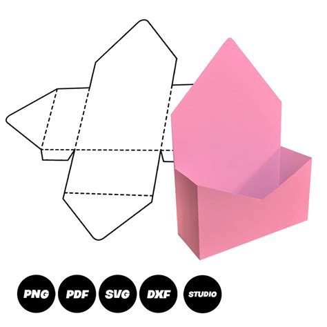 Imprimir Molde Caixa Envelope Png - Molde De Caixa Envelope Para Imprimir