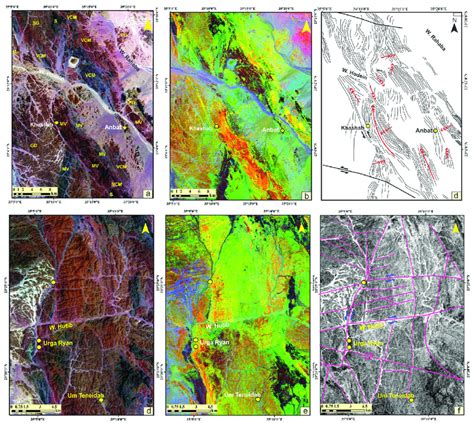 A D Landsat 8 OLI Band Composites RGB 753 B E Landsat 8 OLI Band