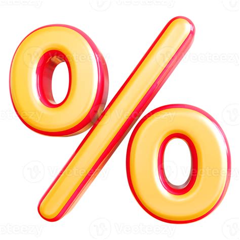 Percent Symbol 3d Render 37506678 Png