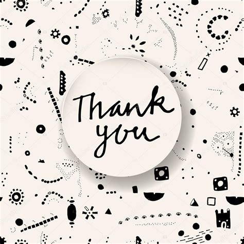 Thank You Greeting Card Stock Vector By Babayuka 112498282