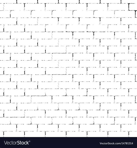 White brick wall silhouette Royalty Free Vector Image