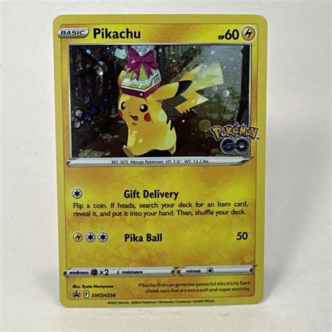 Pok Mon Pikachu Swsh Holo Rare Tin Promo Pok Mon Go Nm M