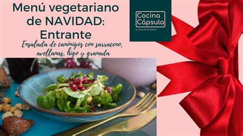 Menú navideño vegetariano entrante YouTube